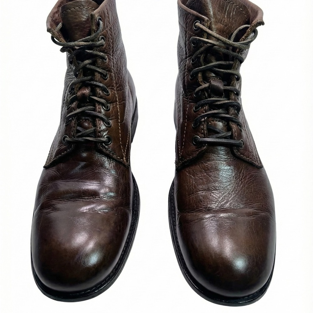 Frye Tyler Lace Up Boots Mens Dark Brown Leather Professionally Refurbished US11